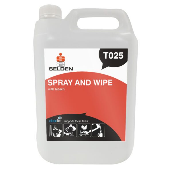selden t025 spray wipe with bleach 5 Litres
